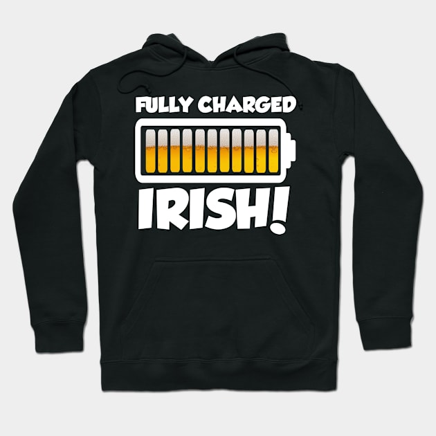 Fully Charged Irish Hoodie by thingsandthings